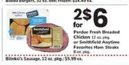 Safeway Perdue Fresh Breaded Chicken or Smithfield Anytime Favorites Ham Steaks offer