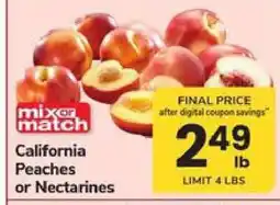 Safeway California Peaches or Nectarines offer