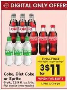 Safeway Coke, Diet Coke Or Sprite offer
