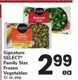 Safeway Signature SELECT Family Size Frozen Vegetables offer