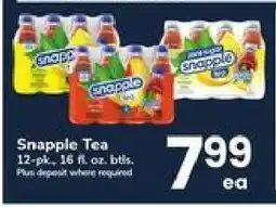 Safeway Snapple Tea offer