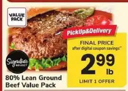Safeway 80% Lean Ground Beef Value Pack offer