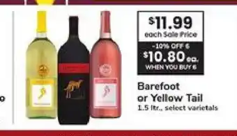 Safeway Barefoot or Yellow Tail offer