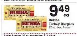 Safeway Bubba Turkey Burgers offer