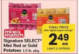 Safeway Signature Select Mini Red or Gold Potatoes offer