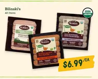Sprouts Farmers Market Bilinski's offer