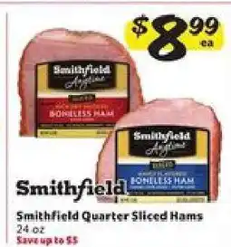 Winn Dixie Smithfield Quarter Sliced Hams offer