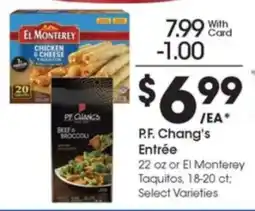 Kroger P.F. Chang's Entrée or El Monterey Taquitos offer
