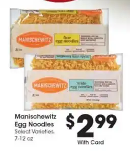 Kroger Manischewitz Egg Noodles offer