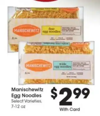 Kroger Manischewitz Egg Noodles offer