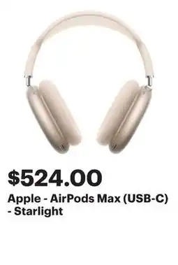 Best Buy Apple - AirPods Max (USB-C) - Starlight offer