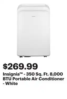 Best Buy Insignia - 350 Sq. Ft. 8,000 BTU Portable Air Conditioner - White offer