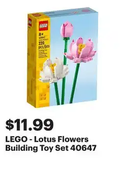 Best Buy LEGO - Lotus Flowers Building Toy Set 40647 offer