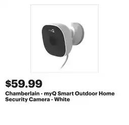 Best Buy Chamberlain - myQ Smart Outdoor Home Security Camera - White offer