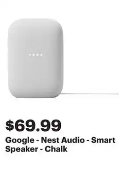 Best Buy Google - Nest Audio - Smart Speaker - Chalk offer