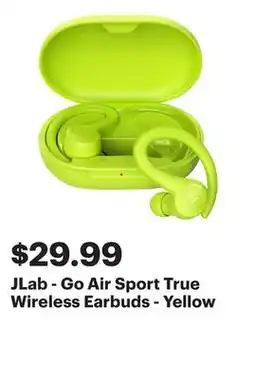 Best Buy JLab - Go Air Sport True Wireless Earbuds - Yellow offer