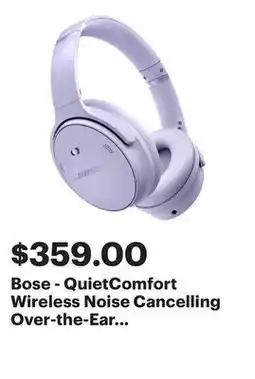 Best Buy Bose - QuietComfort Wireless Noise Cancelling Over-the-Ear Bluetooth Headphones - Chilled Lilac offer