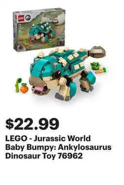 Best Buy LEGO - Jurassic World Baby Bumpy: Ankylosaurus Dinosaur Toy 76962 offer