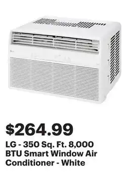Best Buy LG - 350 Sq. Ft. 8,000 BTU Smart Window Air Conditioner - White offer