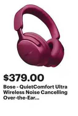 Best Buy Bose - QuietComfort Ultra Wireless Noise Cancelling Over-the-Ear Headphones - Deep Plum offer