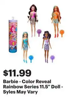 Best Buy Barbie - Color Reveal Rainbow Series 11.5 Doll - Syles May Vary offer