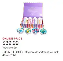 Costco G.O.A.T. FOODS Taffy.com Assortment, 4-Pack, 48 oz. Total offer