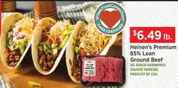 Heinen's Heinen's Premium 85% Lean Ground Beef offer