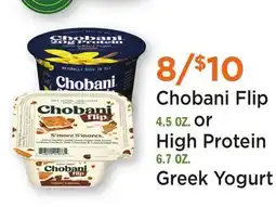Heinen's Chobani Flip 4.5 OZ. or High Protein 6.7 OZ. Greek Yogurt offer