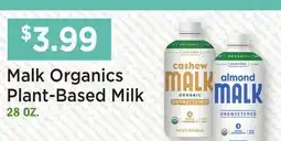 Heinen's Malk Organics Plant-Based Milk offer