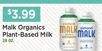 Heinen's Malk Organics Plant-Based Milk offer