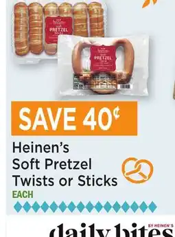 Heinen's Heinen's Soft Pretzel Twists or Sticks offer