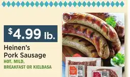Heinen's Heinen's Pork Sausage offer