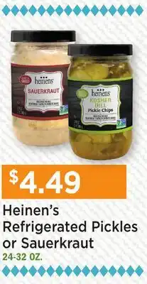 Heinen's Heinen's Refrigerated Pickles or Sauerkraut offer