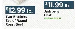 Heinen's Two Brothers Eye of Round Roast Beef offer
