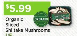 Heinen's Organic Sliced Shiitake Mushrooms offer