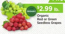 Heinen's Organic Red or Green Seedless Grapes offer