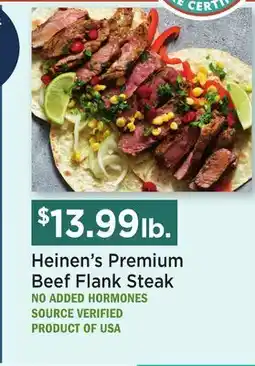 Heinen's Heinen's Premium Beef Flank Steak offer