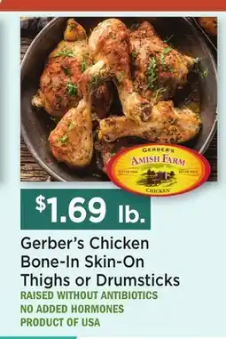 Heinen's Gerber's Chicken Bone-In Skin-On Thighs or Drumsticks offer