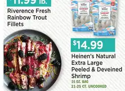 Heinen's Heinen's Natural Extra Large Peeled & Deveined Shrimp offer
