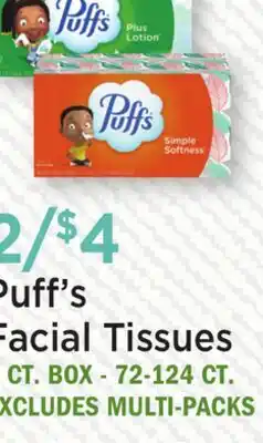 Heinen's Puff's Facial Tissues offer