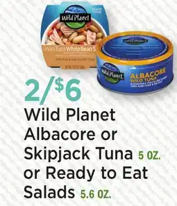 Heinen's Wild Planet Albacore or Skipjack Tuna 5 OZ. or Ready to Eat Salads 5.6 OZ offer