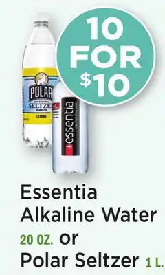 Heinen's Essentia Alkaline Water 20 OZ. or Polar Seltzer 1 L offer