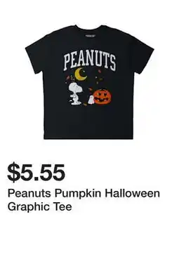 Five Below Peanuts Pumpkin Halloween Graphic Tee offer