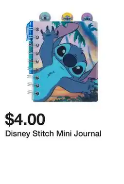 Five Below Disney Stitch Mini Journal offer