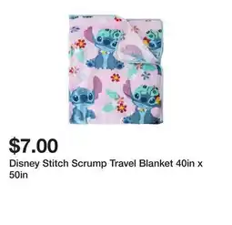 Five Below Disney Stitch Scrump Travel Blanket 40in x 50in offer