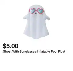 Five Below Ghost With Sunglasses Inflatable Pool Float offer