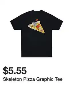 Five Below Skeleton Pizza Graphic Tee offer