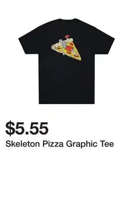 Five Below Skeleton Pizza Graphic Tee offer