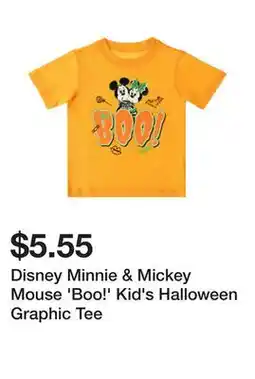 Five Below Disney Minnie & Mickey Mouse 'Boo!' Kid's Halloween Graphic Tee offer