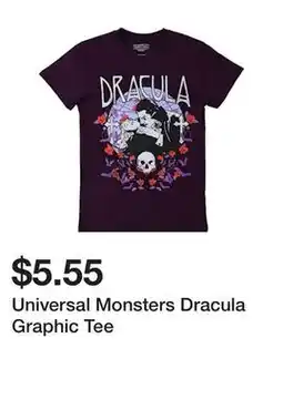Five Below Universal Monsters Dracula Graphic Tee offer